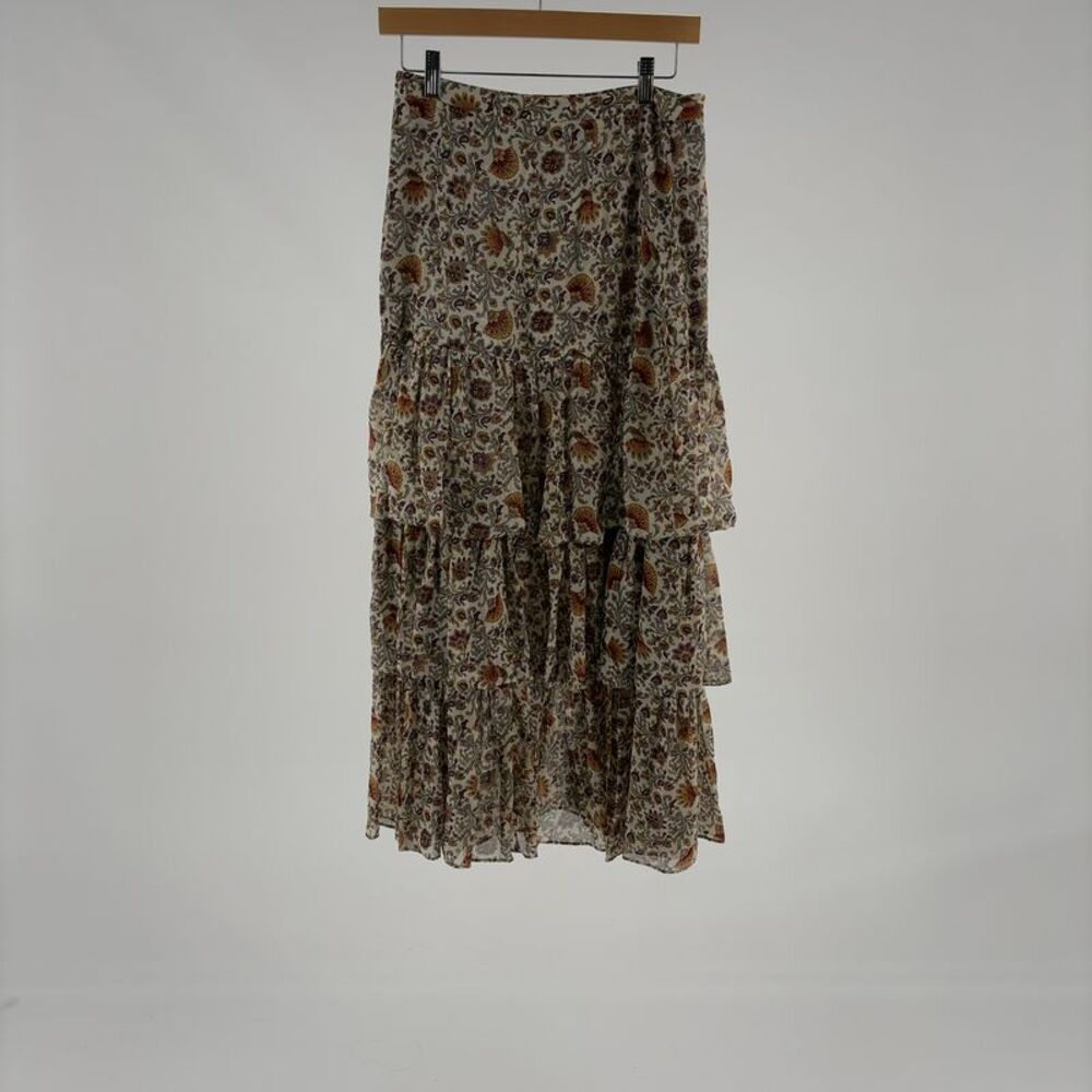 Veronica Beard Shailene Paisley Silk Skirt